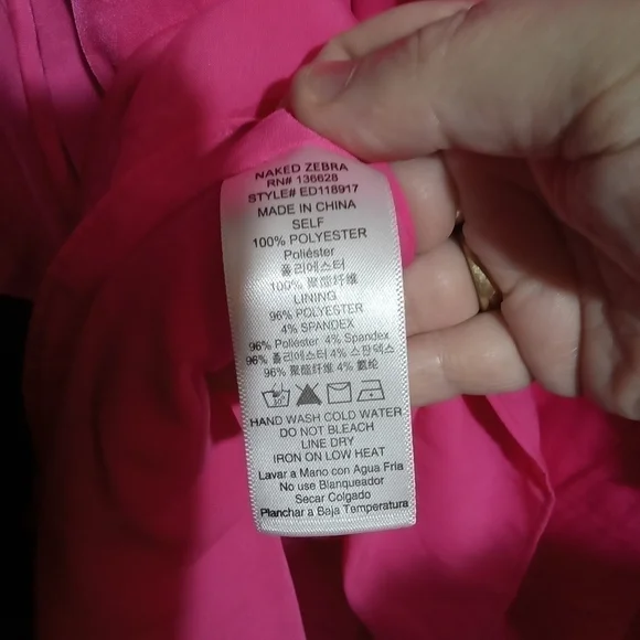 Pink Naked Zebra LG Halter Dress NWT - Picture 5 of 16